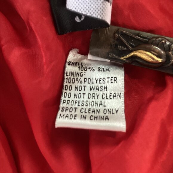 Jovani Red Sequin Embellished Satin 100% Silk Maxi Dress Gown Size 4 - Picture 9 of 16